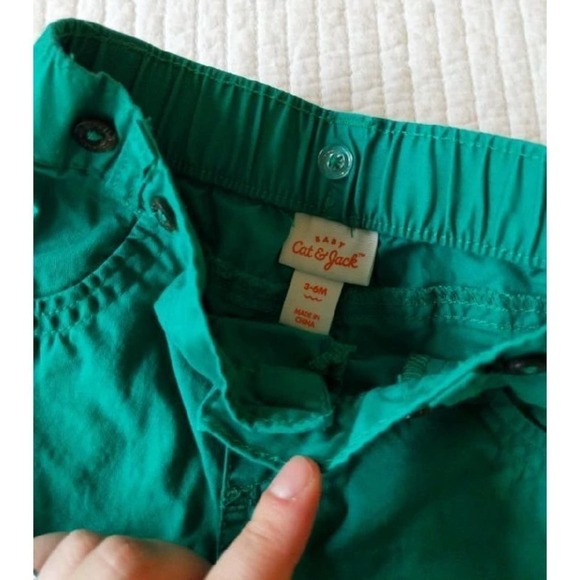 Cat & Jack 3-6 Month Green Suspender Pants 3-6m - Picture 3 of 4